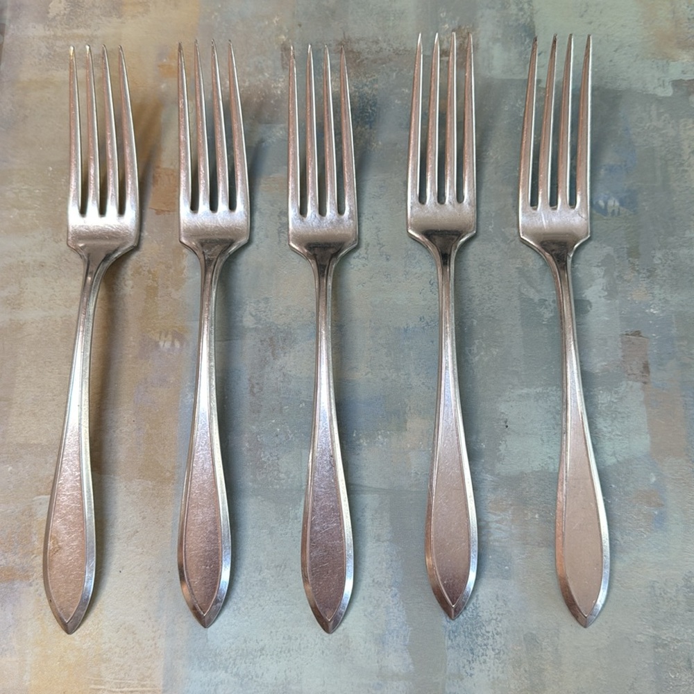 Wm. Roger’s Silver Flatware Dining Fork Set of 5